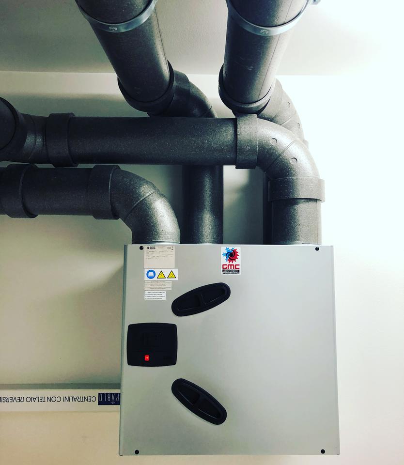 Impianto di VMC in una casa in ristrutturazione su 3 piani